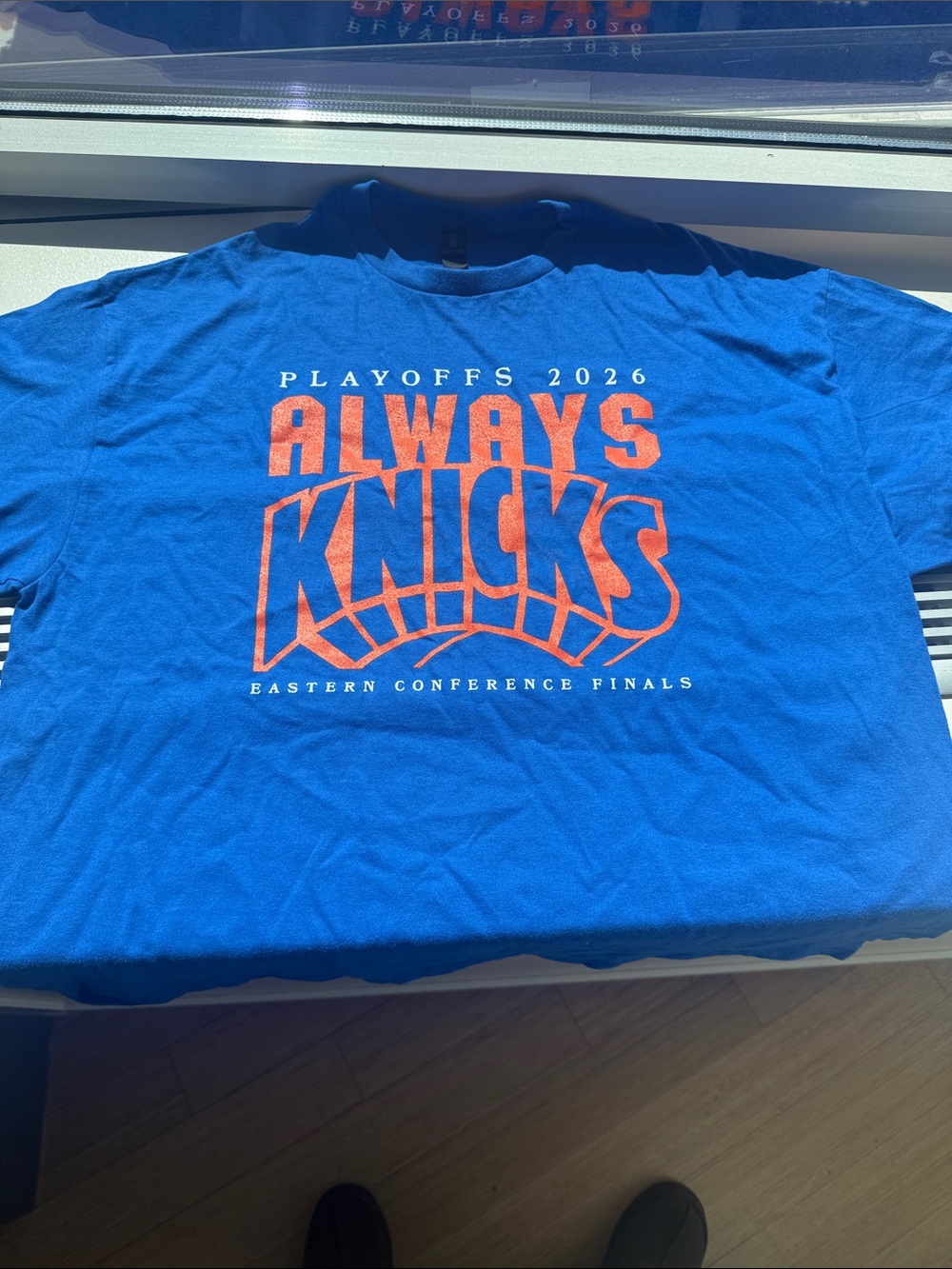 Always Knicks Blue adult T-Shirt sz XL - Playoffs 2026